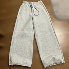 新品未使用　GU パフスエットバギーパンツ　標準丈　グレー スウェットパンツ