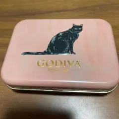 GODIVA 黒猫デザイン 空き缶
