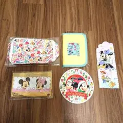 ミッキー＆ミニーグッズセット マルチポーチ ビッグトートバッグ 母子手帳ケース他