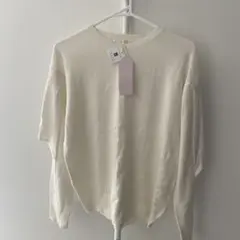 【新品タグ付】【お値下げ】AG ゆったりシルエット ホワイトニット L