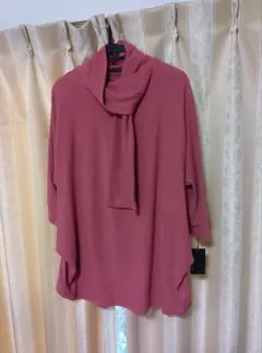 未使用タグ付きピンクチュニック 五分袖