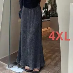 スカート 大きいサイズ きらきら 薄手 ロング ウエストゴム LKGA044