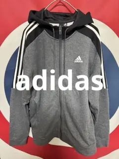 adidasスウェットジップアップパーカーM美品