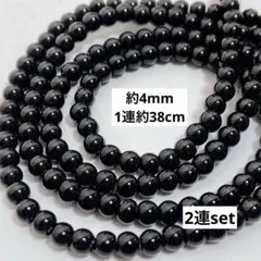 G42/人工石◇オニキス　約4mm 2連set