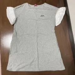★美品★ジェニィ★半袖Tシャツチュニックワンピース★140★グレー★