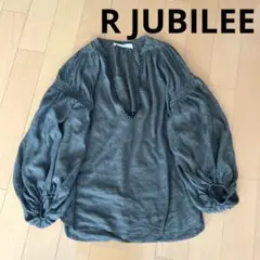 R JUBILEE リネン ブラウス カーキ