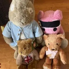 ウサギとクマのぬいぐるみセット
