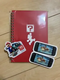 【非売品】スーパーマリオ ノート、ステッカー　セット　switch2