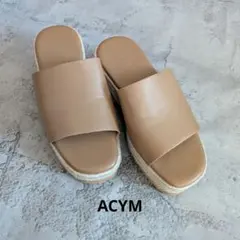 ACYM アシーム サンダル 厚底ジュートサンダル ミュール ベージュ Sのサムネイル