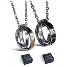 ☆セール☆在庫少！　ペア　ネックレス ２点セット メンズ レディース