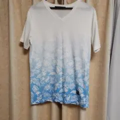 VENCE EXCHANGE Vネック Tシャツ ボタニカル柄 Mのサムネイル