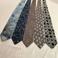 ネクタイ 5本 まとめ売り シルク KENZOほか ペイズリー 総柄