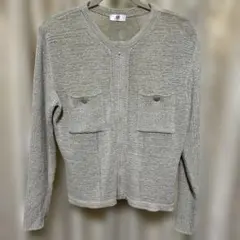 CECI OU CELA ベージュ長袖カーディガン