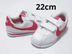 22cm 白 ピンク ナイキ コルテッツ ベーシック SL PSV ベルクロ