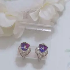 シンデレラ 多面カット ストーン イヤリング ブライダル ウェディング