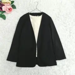 洗える✨美品✨AOKI パジャマスーツ ノーカラージャケット LL 黒