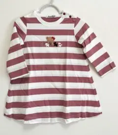 familiar ファミリア ボーダーワンピース 80サイズ 春秋 長袖