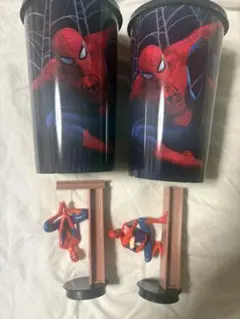 品薄 映画 スパイダーマン フドリンクカップ2個 フィギュア3種セット
