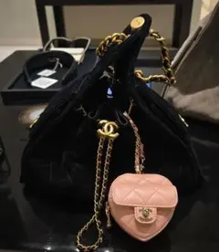 CHANEL シャネル　ハート　バッグチャーム　コインケース ピンク