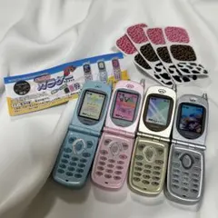 本当に録音再生 なつかしのガラケー マスコット 4個セット まとめ売り