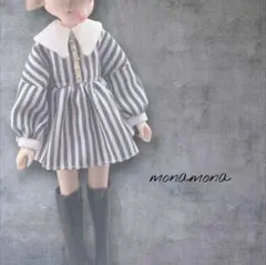 22cmドールハンドメイド服☆Handmade☆ワンピース