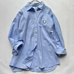 リリーブラウン ストライプシャツ ワンサイズ 刺繍 オーバーサイズ