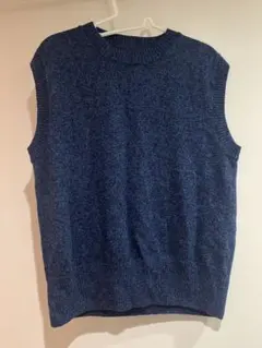 無印良品　ウールベスト　サイズL ネイビー