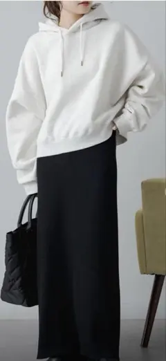 Du noir リブナロースカート　ロングスカートのサムネイル