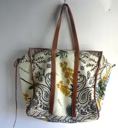 マニプリ manipuri トートバッグ 花柄 キャンバスバッグペイズリー訳ありのサムネイル