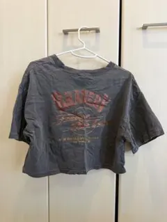BRAVERY クロップドTシャツ グレー 半袖のサムネイル