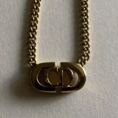 Christian Dior CDロゴ ネックレス ヴィンテージ　ゴールド色