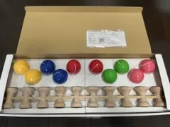 10連けん玉(山形工房•国産品) 稀少入荷】全国送料無料！☆10連けん玉☆10連大皿 カラー玉