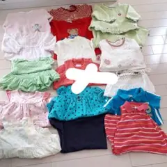 まとめ売り　女の子カバーオール、ロンパース70～80センチ