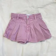 ZARA ザラ ピンク デニム プリーツスカートパンツ スカパン 92cm