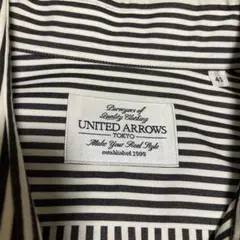 試着のみ・日本製UNITED ARROWS ストライプシャツ 41のサムネイル
