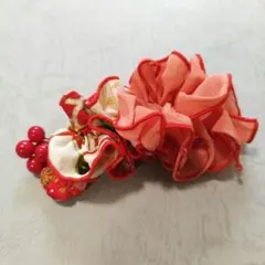 ふんわり　ベリー　リボン ヘッドドレス　七五三 髪飾り 　アンティーク　972