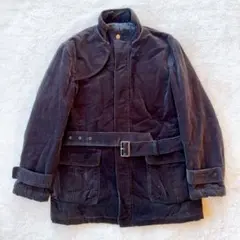 コムサイズム コーデュロイ コート L 中綿ベルト付き メンズ