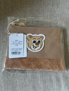 新品未使用　ラブラリーバイフェイラー　オールドテディ ワッペンポーチ ベージュ