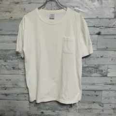 チャンピオンT1011 胸ポケットあり 白色　Mサイズ tシャツ　USA製