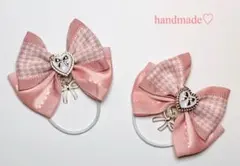 ヘアゴム　グログランリボン　ハンドメイド 可愛い♡