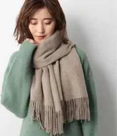 【値下げ】アパートバイローリーズ　カシミヤウールストール20FW　ベージュ