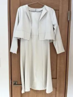 セレモニー　ワンピース　アンサンブル　ノーカラー　入学式　入園式