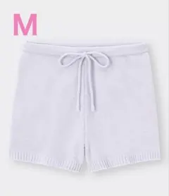 新品　GU ニットラウンジショートパンツ　ライトパープル　Mのサムネイル