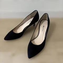 DIANA ブラック スエード シルキー　パンプス　24cm