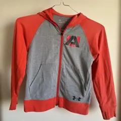 アンダーアーマー　キッズ パーカー グレー/レッド