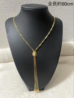 チェーンネックレス 約60cm タッセル付き