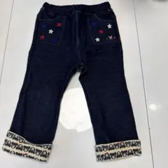 DOUBLE.B 星柄刺繍 デニム風ボトムス 90