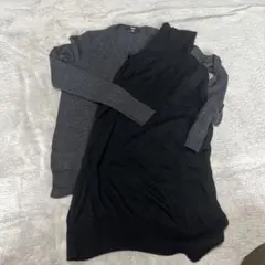 ユニクロセーター&ハイネックインナー