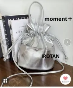 モーメントプラス♥フェイクレザー巾着バッグ レディースショルダーバッグ