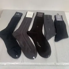 メンズ　靴下5足セット　セリーヌ　アクアスキュータム　カルバン　イヴサン　25